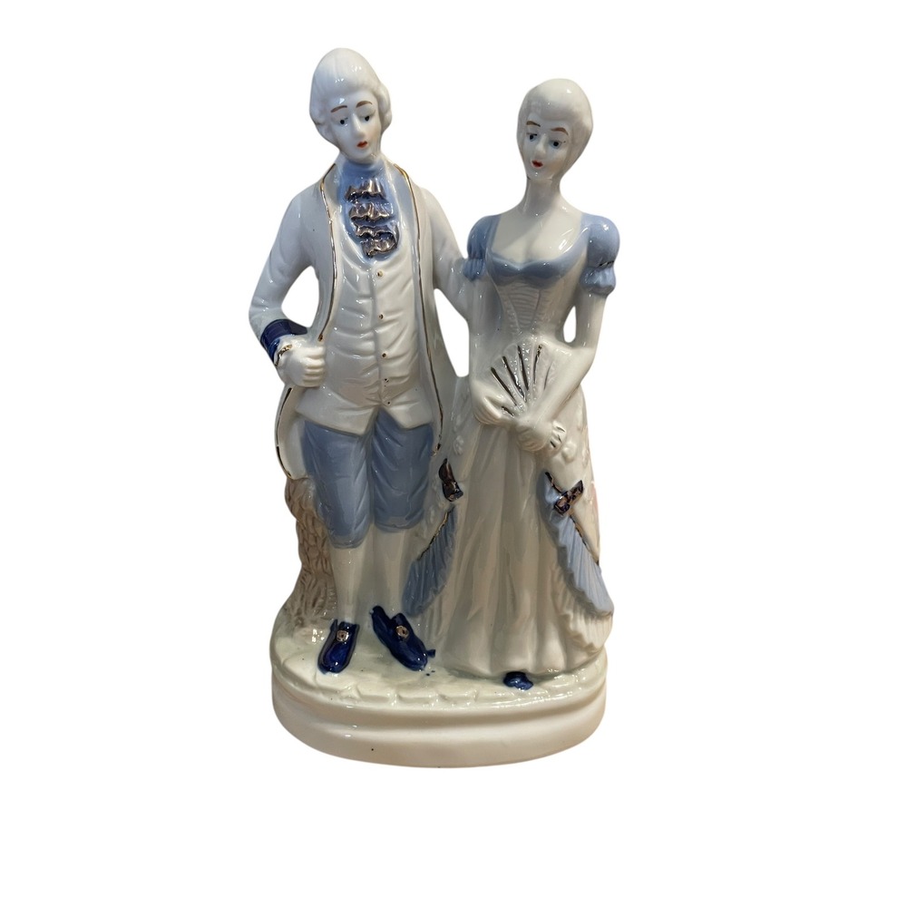 Porcelain Figurine‎ Colonial Couple Statue Display Decor Vintage Style